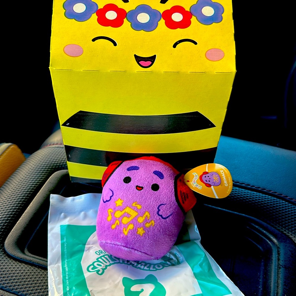 New McDonald’s Happy Meal Toy Squishmallow Grimace Mystery Plush Rare